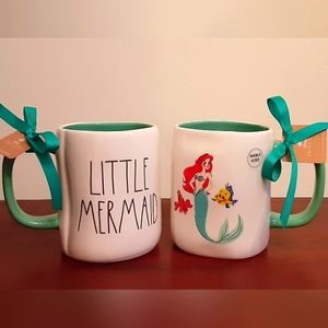 SET OF TWO Rae Dunn Little Mermaid Mugs